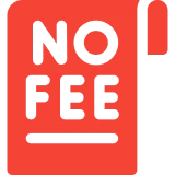 Red "No Fee" icon on document.